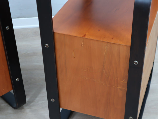 Giuseppe Pagano 1940s nightstands bentwood Italian design Nachttische Comodini vintage mesitas legno curvato de noche y chevet chic & minimalist.