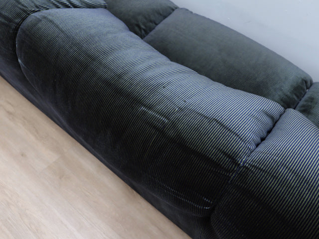 Vintage Maralunga 3-seater sofa 1980s Vico Magistretti original velvet canapé design Maralunga Cassina 80er Jahre Sofa