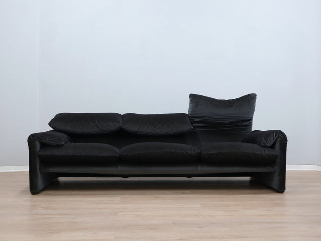 Vintage Maralunga 3-seater sofa 1980s Vico Magistretti original velvet canapé design Maralunga Cassina 80er Jahre Sofa