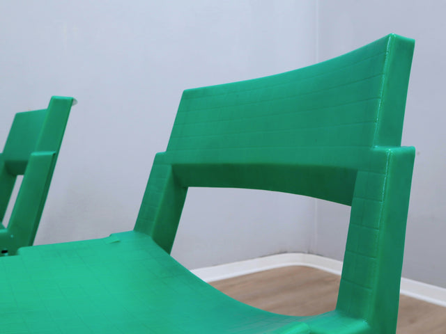 Italian ABS chairs 1980s LAMM Jahre Stapelstühle lot de 4 chaises empilables