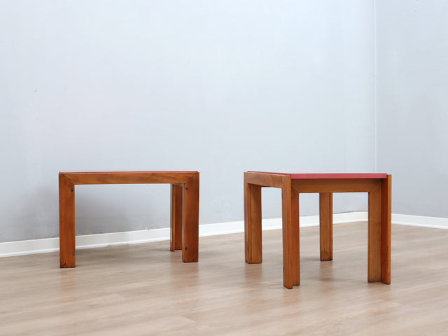 Tavolini Mod. 778 Afra & Tobia Scarpa Tables basses Cassina bed side Larch Wood coffee table