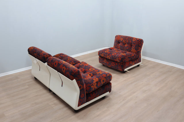 Amanta armchairs Mario Bellini 1960s, set of 3
