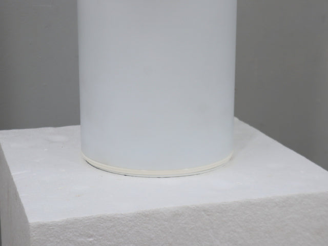 Large Atollo table lamp in white glass design Vico Magistretti, 1980s Oluce