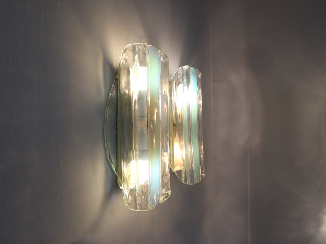 Set of 6 Murano Glass Wall Sconces by Mazzega, Italy 1960s–70s