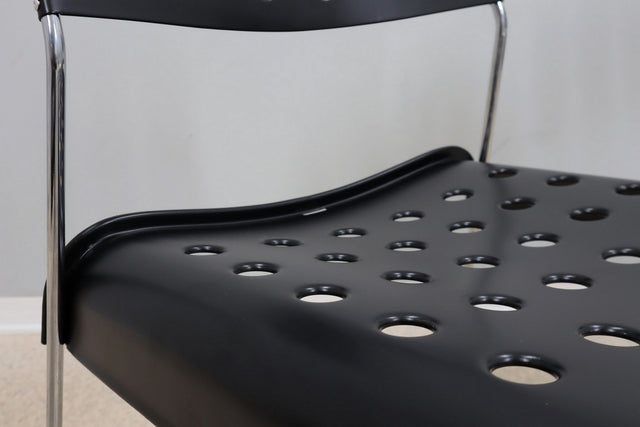 Omstack vintage metal chairs BIEFFEPLAST 1970s