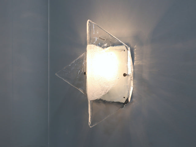 Set of 3 Murano glass sconces C. Nason fro AV MAZZEGA 1970s