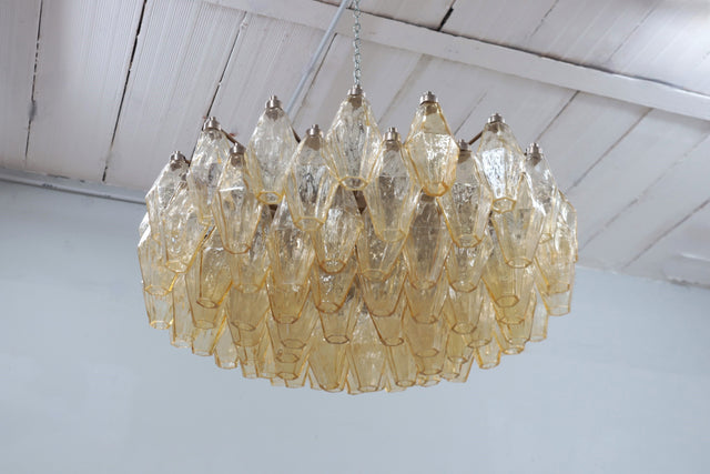 Poliedri glass chandelier Carlo Scarpa 1960s