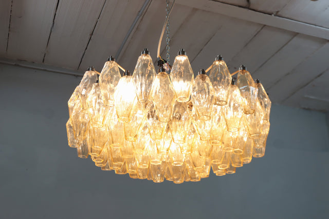 Poliedri glass chandelier Carlo Scarpa 1960s