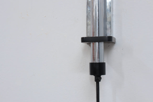 Vintage extendable hanging chrome wall lamp 1970s