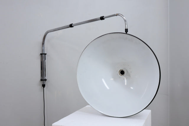 Vintage extendable hanging chrome wall lamp 1970s