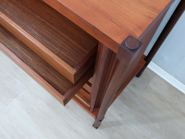 F.lli Proserpio teak cabinet bar Mobile anni 50 grissinato, tambour doors cabinet, Mid-century italienisches Design, aparador teca, buffet vintage.