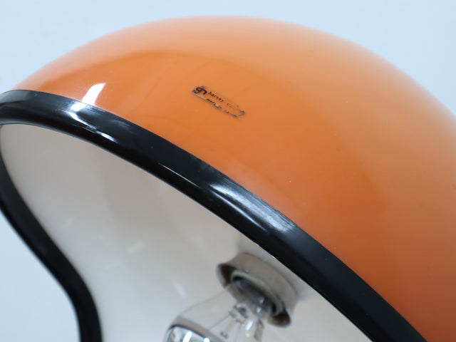 Fabio Lenci Birghitta lamp iGuzzini 1960s. Lampada Space Age arancione. Lampe orange vintage. Vintage Space Age Leuchte. Lámpara diseño italiano Sabot.
