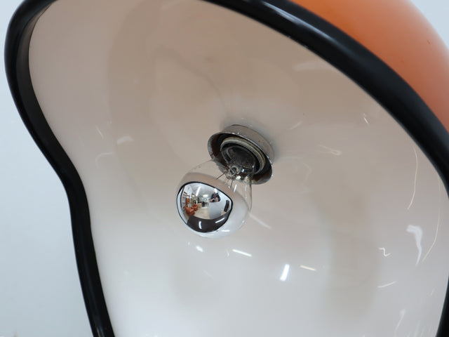 Fabio Lenci Birgitta lamp iGuzzini 1960s. Lampada Space Age arancione. Lampe orange vintage. Vintage Space Age Leuchte. Lámpara diseño italiano Sabot.