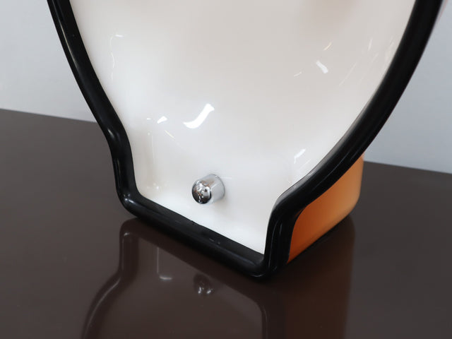 Fabio Lenci Birgitta lamp iGuzzini 1960s. Lampada Space Age arancione. Lampe orange vintage. Vintage Space Age Leuchte. Lámpara diseño italiano Sabot.
