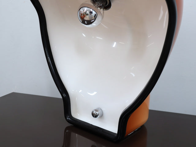 Fabio Lenci Birgitta lamp iGuzzini 1960s. Lampada Space Age arancione. Lampe orange vintage. Vintage Space Age Leuchte. Lámpara diseño italiano Sabot.