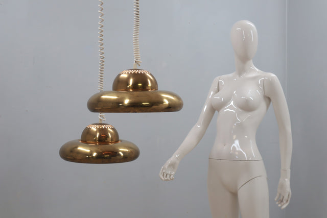 Fiori di Loto brass hanging lamp FLOS 1960s