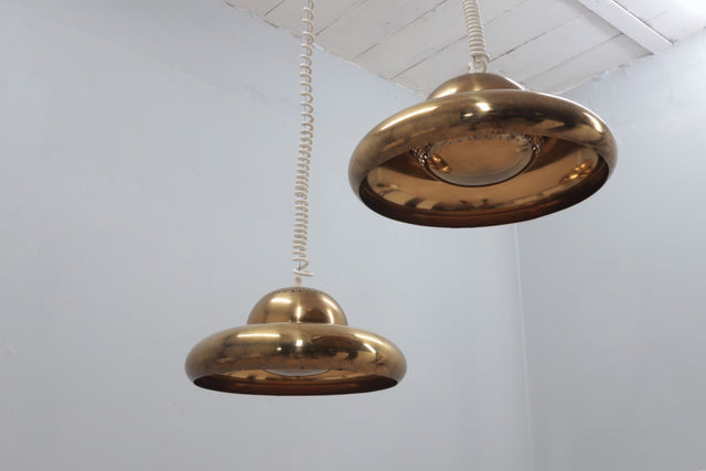 Fiori di Loto brass hanging lamp FLOS 1960s
