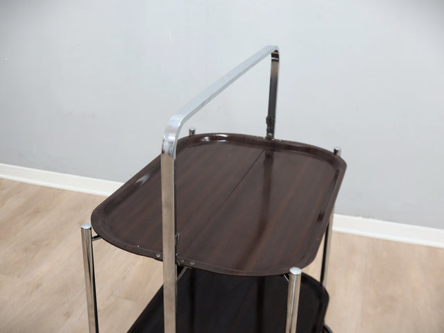 Vintage foldable serving trolley / bar cart design 1960s