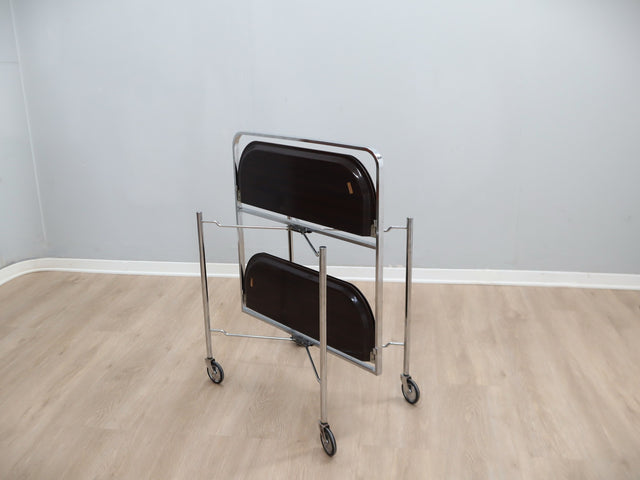 Vintage foldable serving trolley / bar cart design 1960s