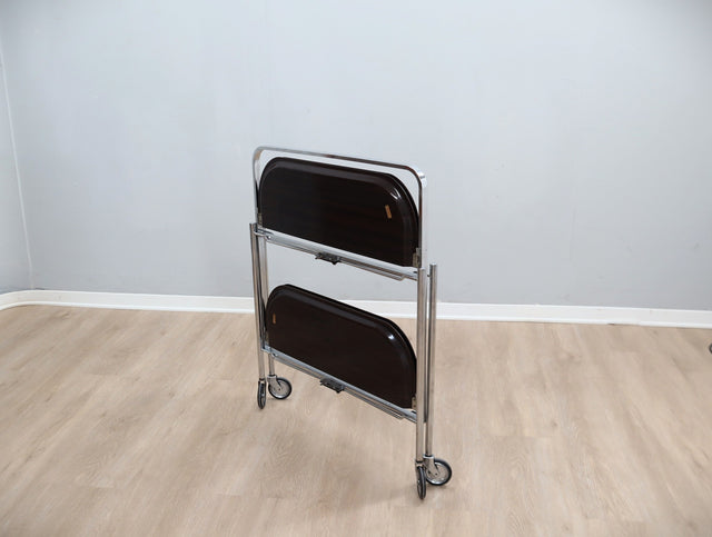 Vintage foldable serving trolley / bar cart design 1960s