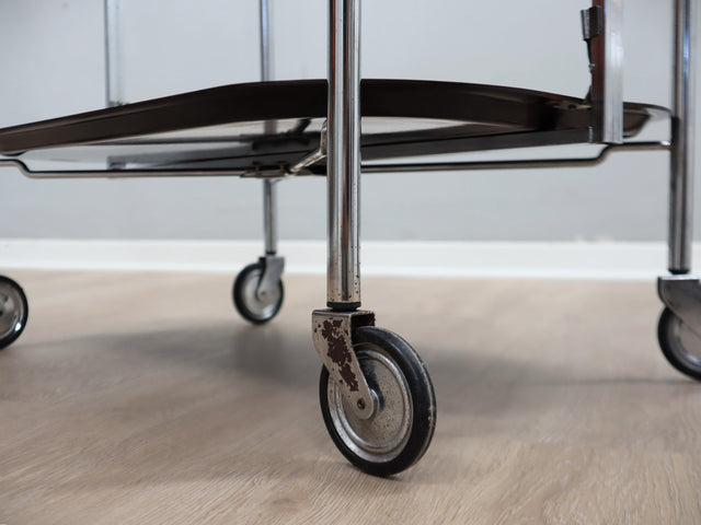 Vintage foldable serving trolley / bar cart design 1960s
