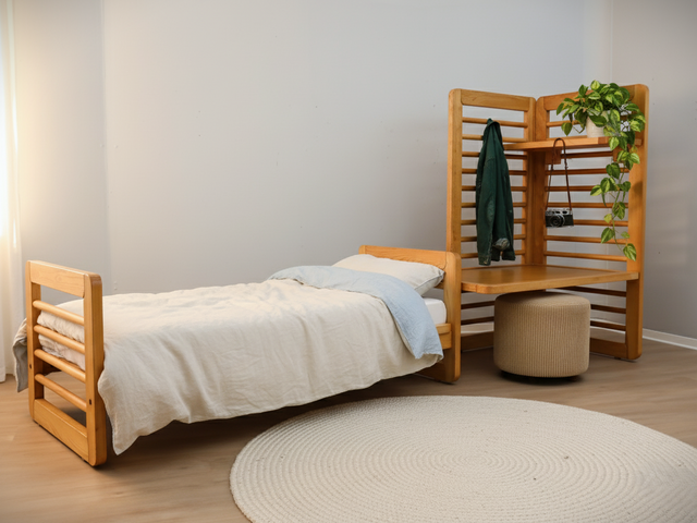 Cini Boeri vintage Daybed modulare Cyrus 1970s Massivholz Lärche solid Larch wood modular Lit de repos modulaire