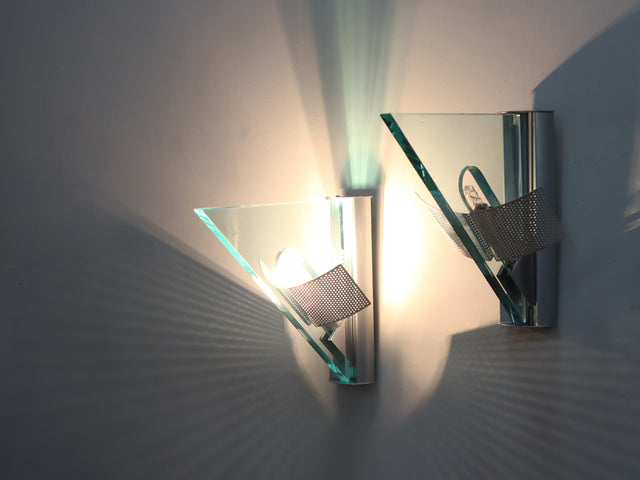 Artemide Icaro wall sconces Carlo Forcolini post-modern design 1980s