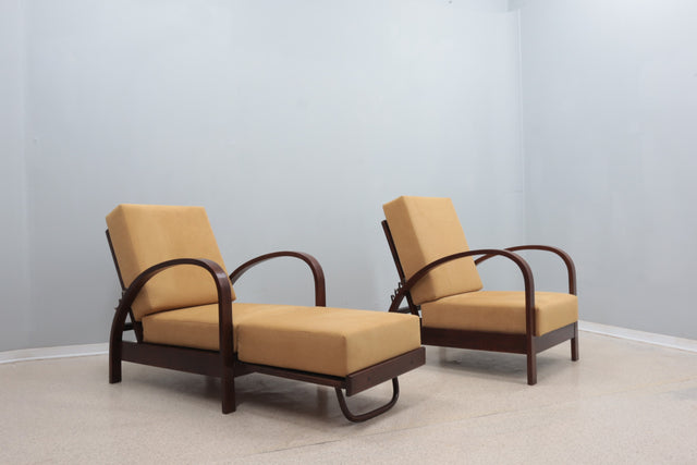 Art Deco armchairs by Halabala for Up Zavody 1930s