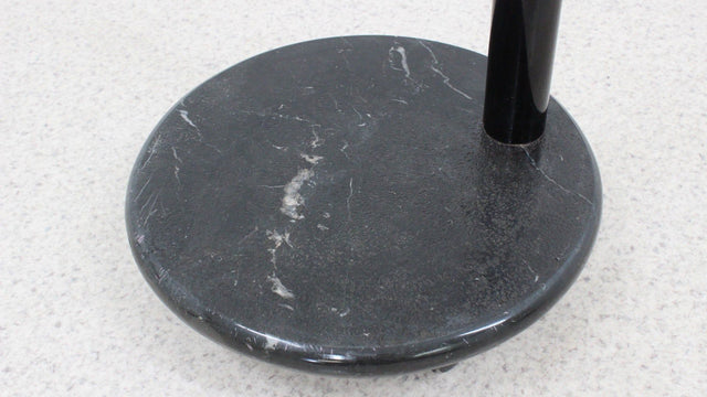 Italian glass and marble swivel coffee table 1980s