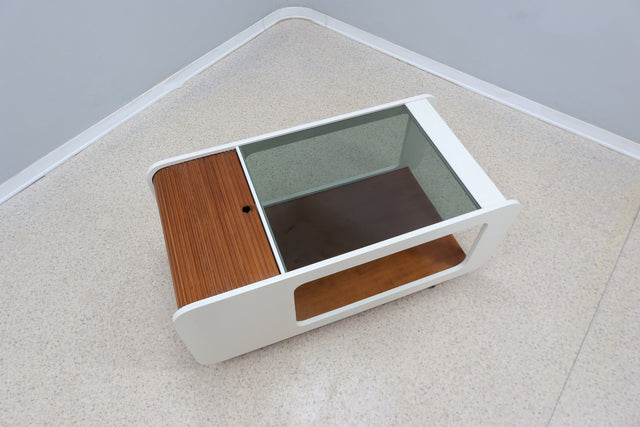 Joe Colombo (attr.) trolley coffee table bar 1960s