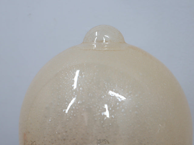 Lampade La Murrina Kuppellampen 70er Murano Pulegoso Glass & Gilded Brass Dome Lamps 70s verre Pulegoso laiton doré