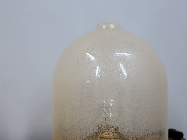 Lampade La Murrina Kuppellampen 70er Murano Pulegoso Glass & Gilded Brass Dome Lamps 70s verre Pulegoso laiton doré