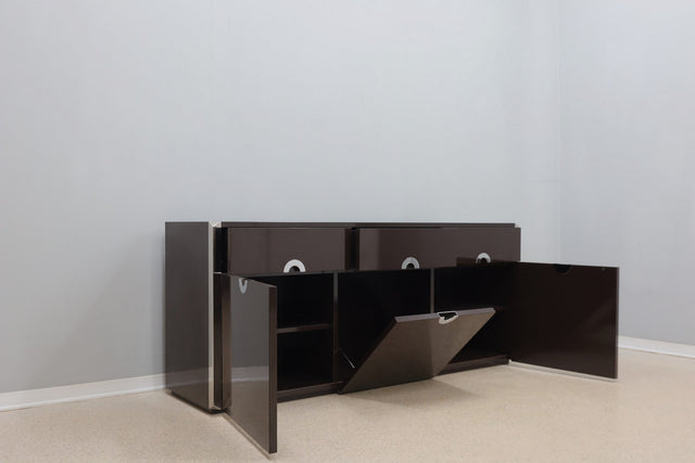 Willy Rizzo lacquered sideboard cabinet Mario Sabot 1970s