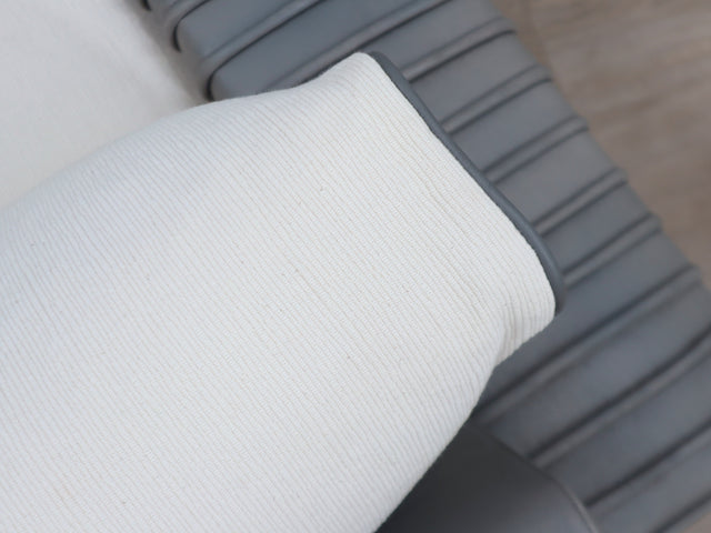 Marzio Cecchi armchair in ibbed Leather and goose down cushions 1970s