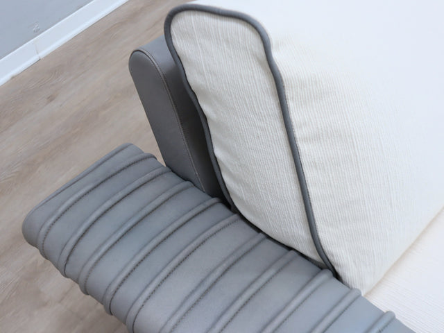 Marzio Cecchi armchair in ibbed Leather and goose down cushions 1970s