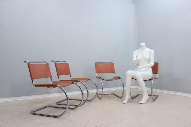 MR10 cantilever chairs Ludwing Mies Van der Rohe 1980s