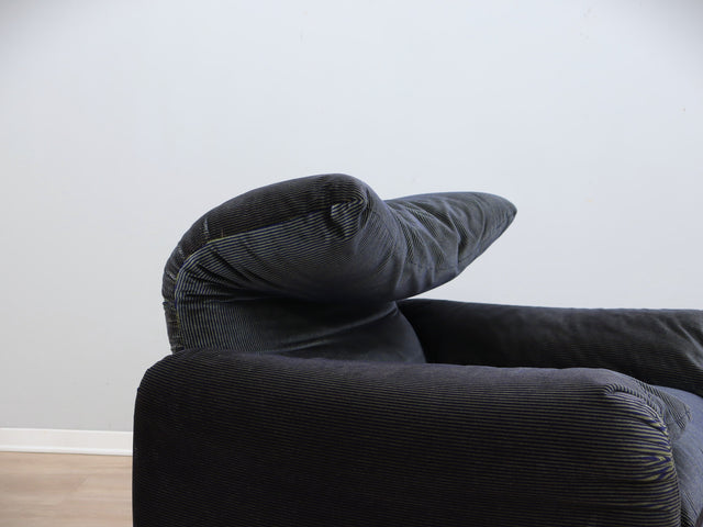 Vintage Cassina Maralunga Sessel 1980s Armchair diseño Vico Magistretti fauteuil en velours