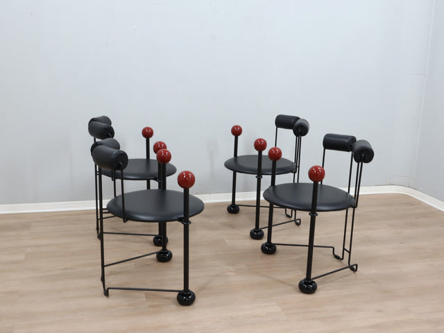 Postmoderne Sessel Memphis Group Chairs Postmodern chaises Mario Botta De Lucchi 1980s