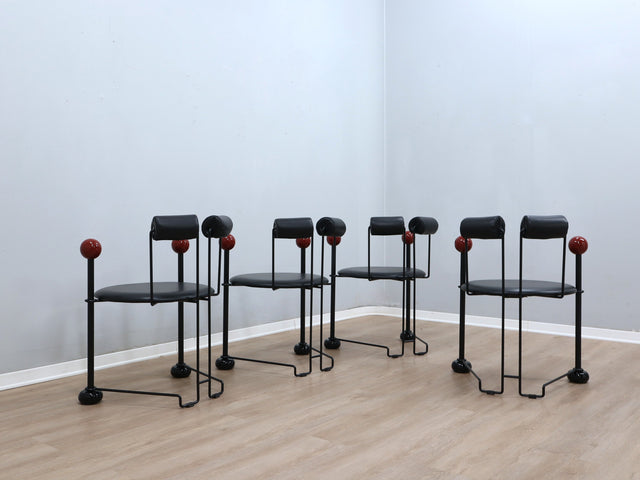 1980s authentic Memphis Era post modern chairs set of 4