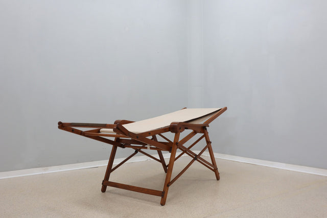 Mid century F.lli Castelli folding deck chair 1940s