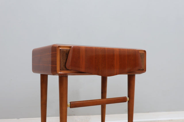 Mid century Italian design teak bed tables / nightstands, set of 2