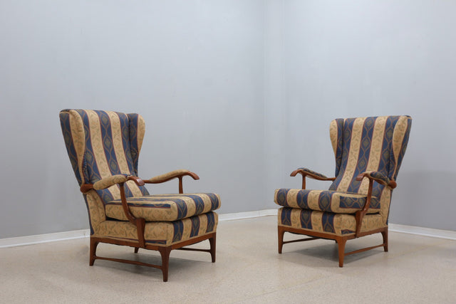 Mid century high back armchairs FRAMAR 1950s