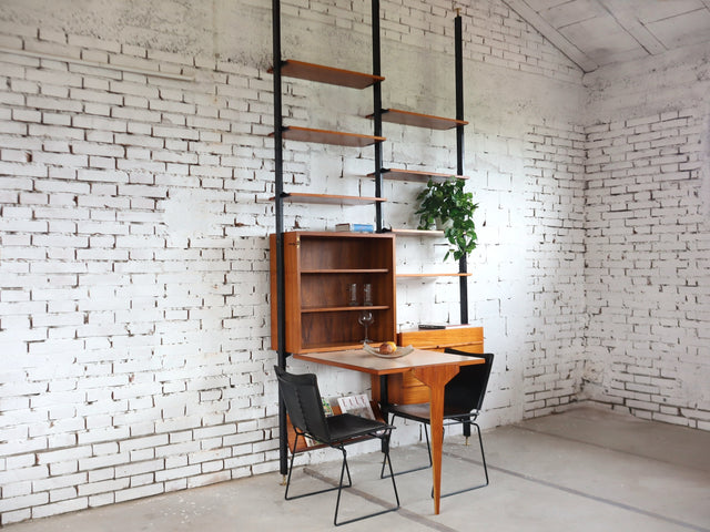 Mid-Century modular bookcase with fold-down Desk