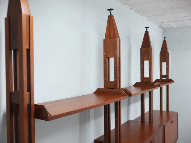 Mid century franco albini style Italian design teak bookcase 1950s