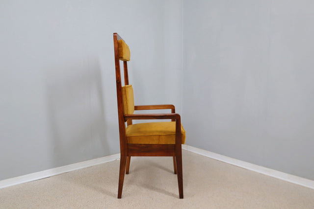 Mid century high back chair Italy 1950s