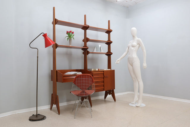 Mid century teak bookcase AV Arredamenti 1960s