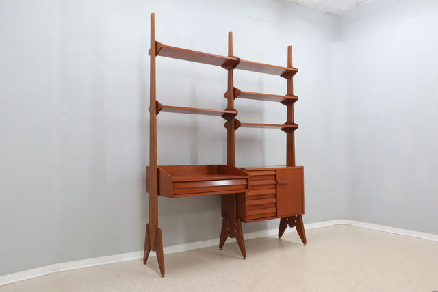 Mid century teak bookcase AV Arredamenti 1960s