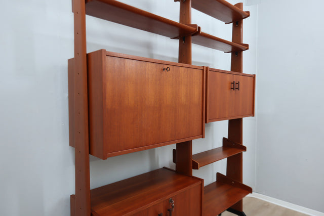 Mid century modular teak bookcase AV Arredamenti, Italy 1960s