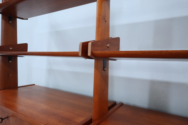 Mid century modular teak bookcase AV Arredamenti, Italy 1960s