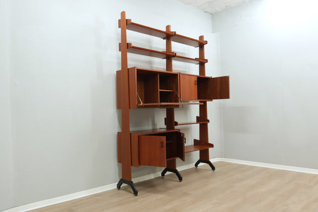 Mid century modular teak bookcase AV Arredamenti, Italy 1960s